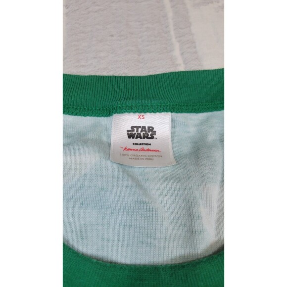 Hanna Andersson Star Wars Grogu Baby Yoda Pajama‎ Top XS Organic Cotton Green - Picture 2 of 3